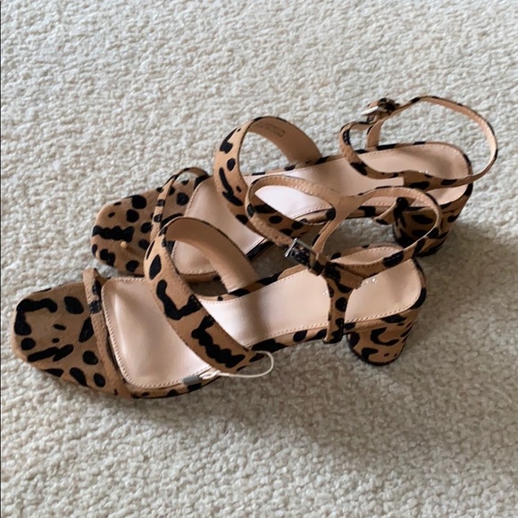 Classic leopard animal print stacked heel Sandal - never been worn - Picture 3 of 9